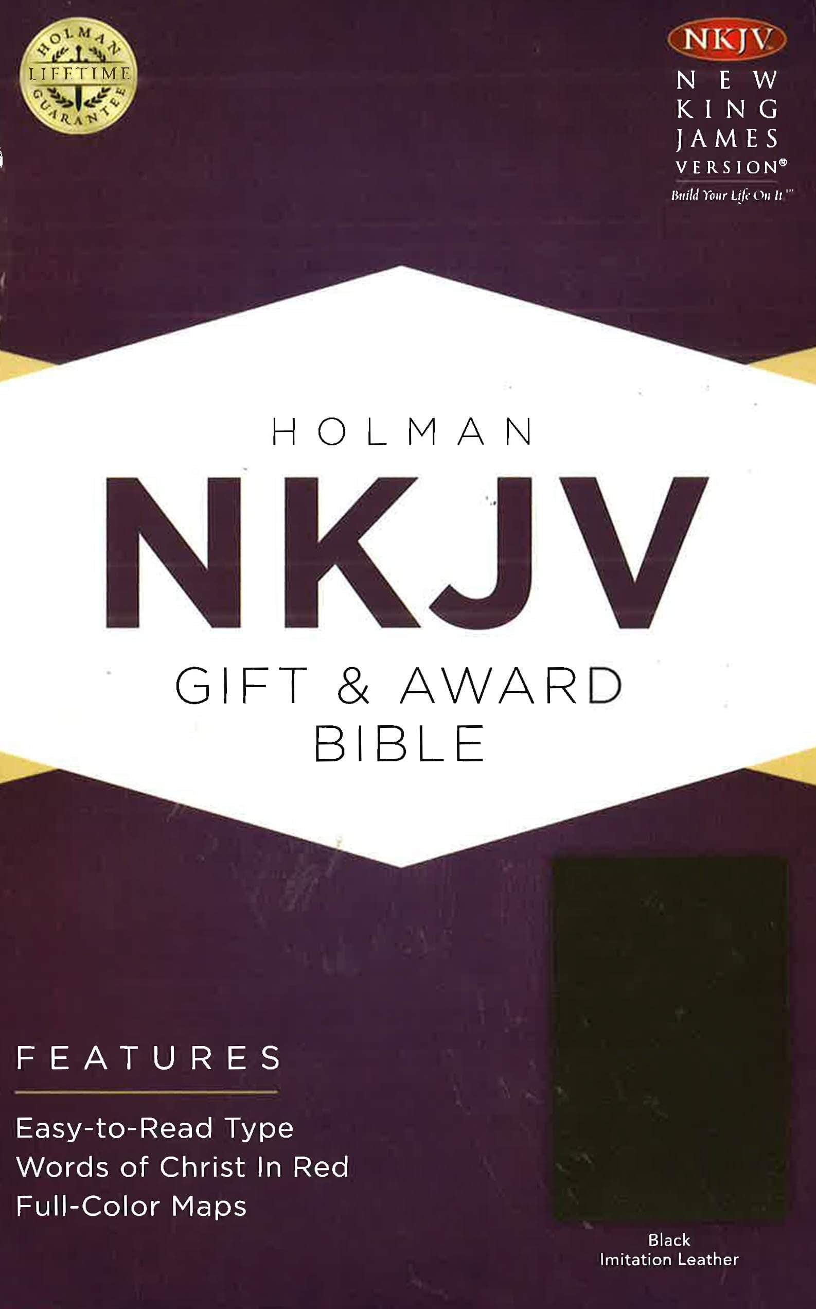 Holy Bible Holman NKJV Gift & Award Bible - New King James Version - Black