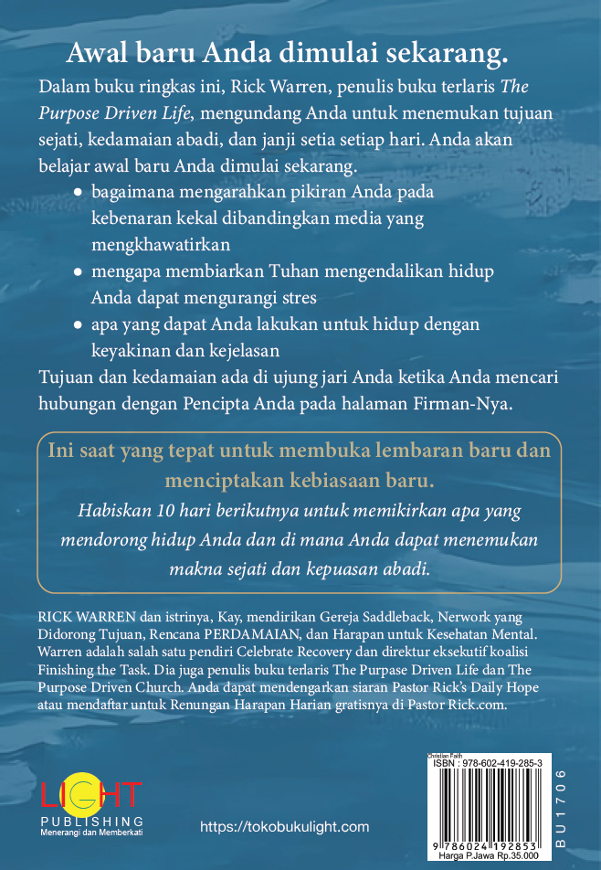 Buku Apa yang Mengendalikan Kehidupanmu? oleh Rick Warren