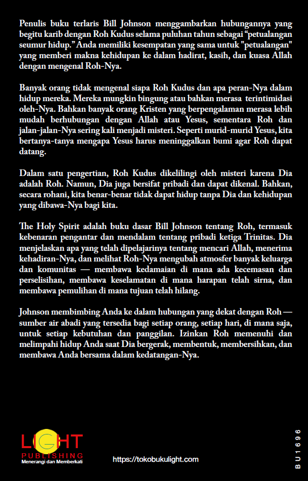 Buku Roh Kudus - The Holy Spirit oleh Bill Johnson