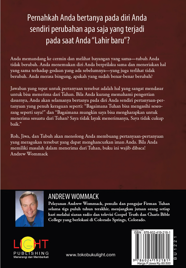 Buku Roh, Jiwa, dan Tubuh - Spirit, Soul and Body oleh Andrew Wommack
