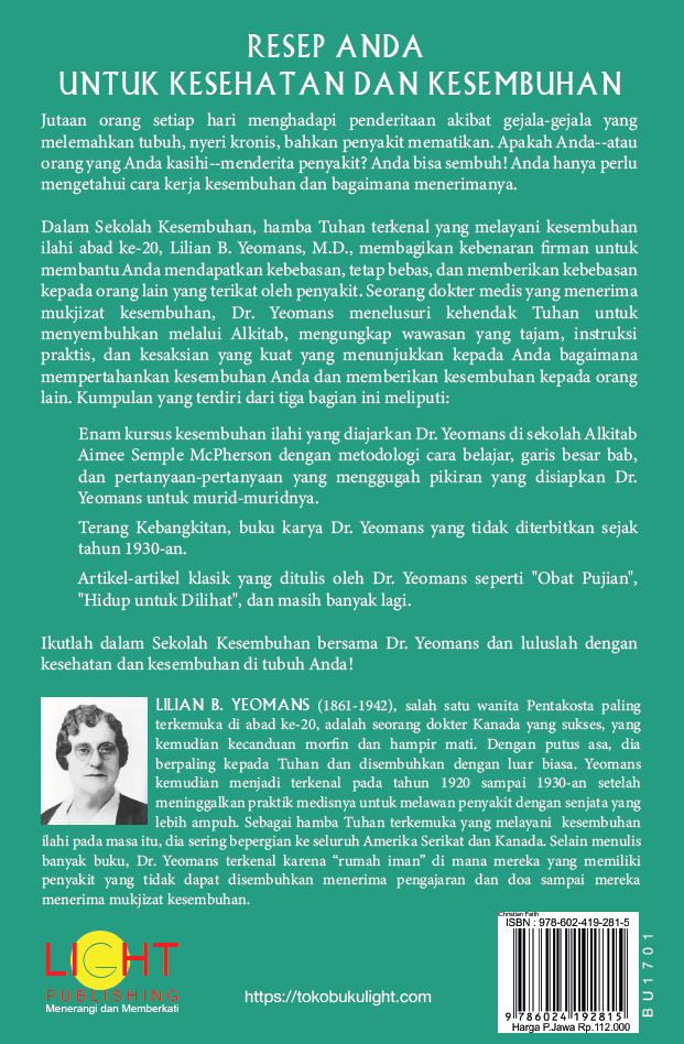 DR. Lilian B. Yeomans Sekolah Kesembuhan – Kaye Hoole Mountz