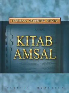 Matthew Henry: Kitab Amsal 