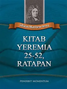 Matthew Henry: Kitab Yeremia 25-52, Ratapan