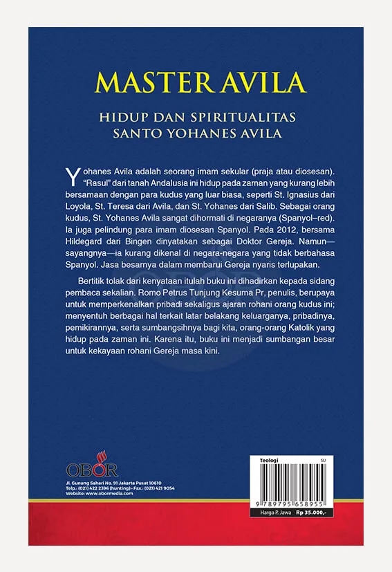 MASTER AVILA – Hidup dan Spiritualitas Santo Yohanes Avila