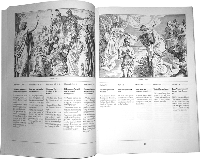 Kitab Suci dengan Gambar-Lima Bahasa