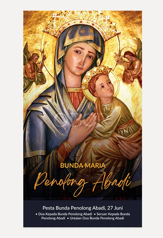 Bunda Maria Penolong Abadi - Pembatas Buku