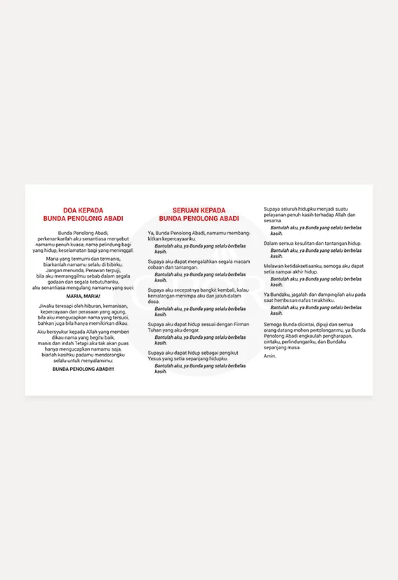 Bunda Maria Penolong Abadi - Pembatas Buku