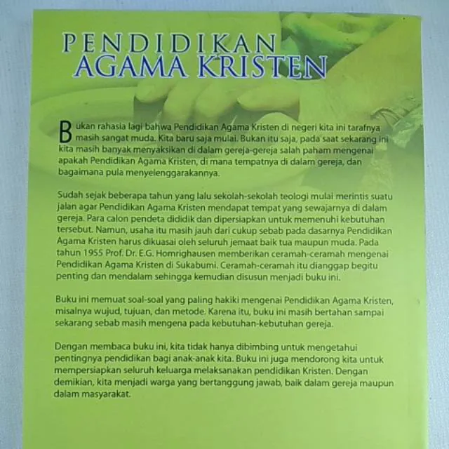 Buku Pendidikan Agama Kristen oleh E.G Homrighausen, I.H. Enklaar