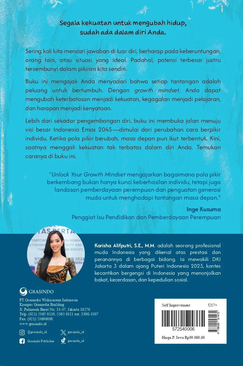 Buku Unlock Your Growth Mindset: Transformasi Berawal dari Pikiran oleh Karisha Alifputri