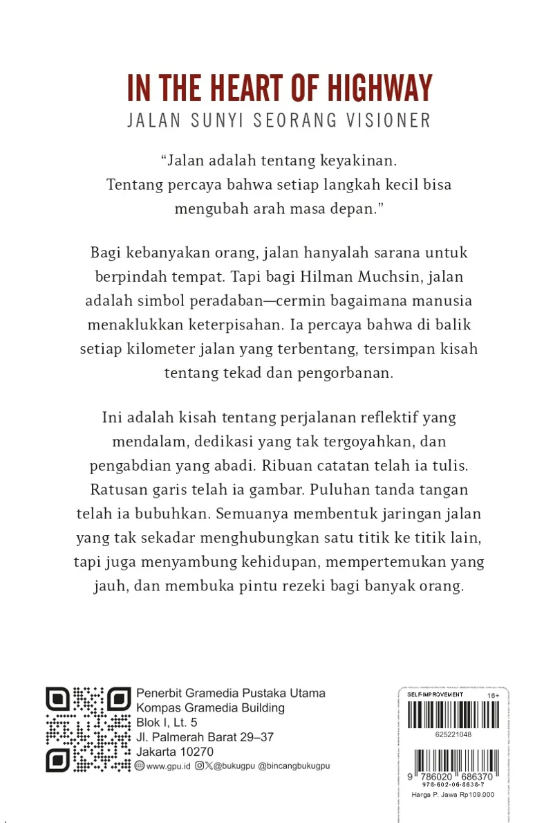 Buku In The Heart of Highway: Jalan Sunyi Seorang Visioner oleh Hilman Muchsin