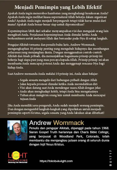 Buku 10 Prinsip Kepemimpinan seperti Kristus – 10 Principles of Godly Leadership oleh Andrew Wommack