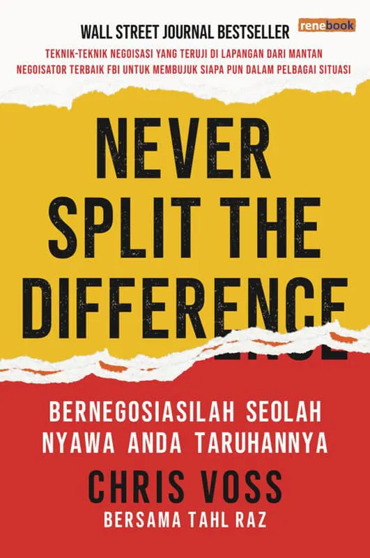 Buku Never Split the Difference oleh Chris Voss bersama Tahl Raz
