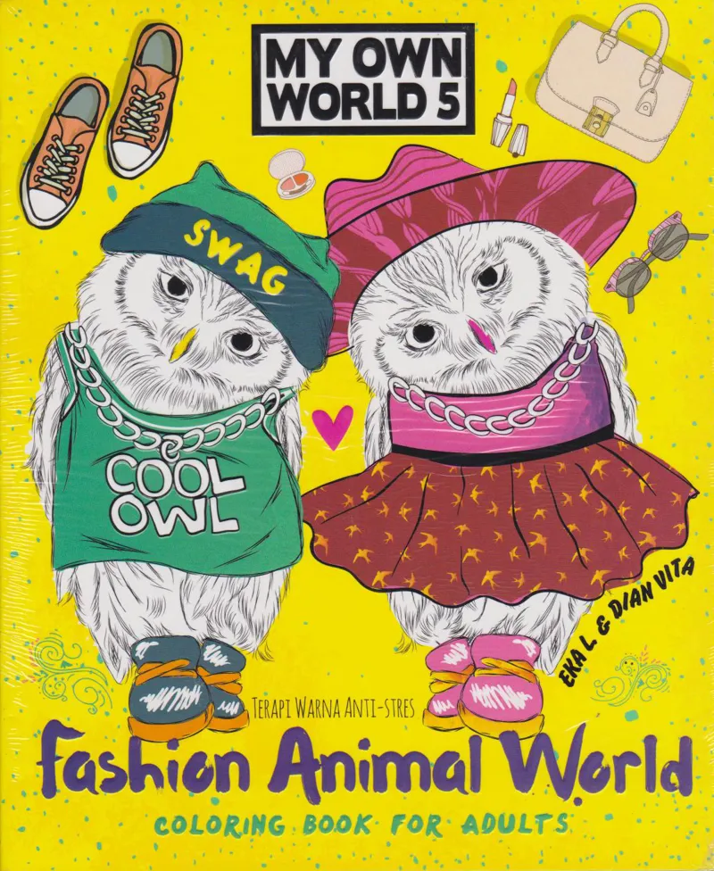 Buku My Own World 5, Coloring for Adults (Fashion Animal World)