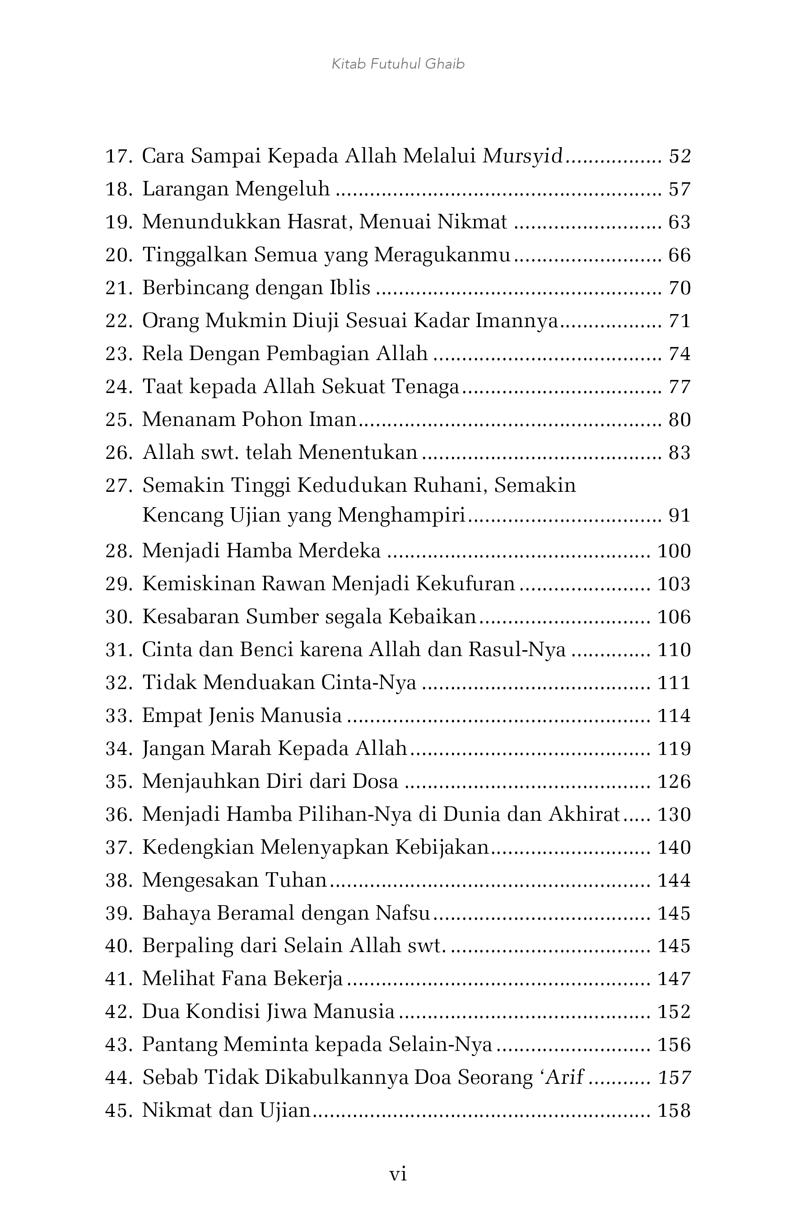Buku Kitab Futuhul Ghaib oleh Syekh Abdul Qadir al-Jailani