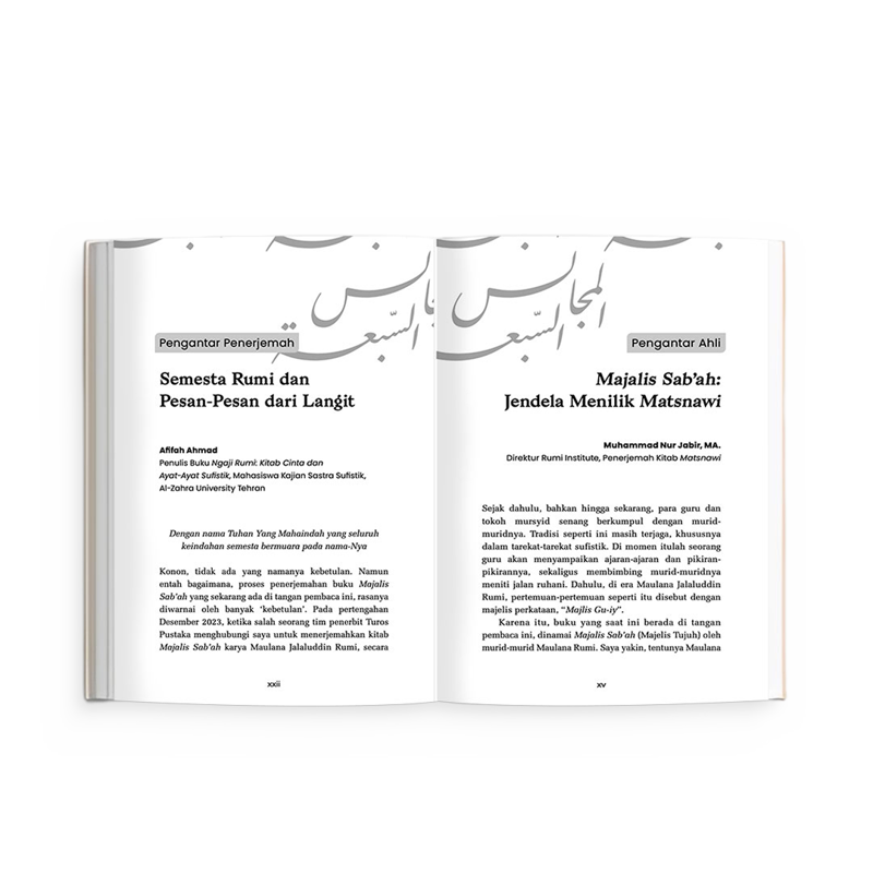 Buku MAJALIS SAB’AH: TUJUH PESAN LANGIT Panduan Menggapai Keimanan Sejati dan Pengantar Memahami Kitab Matsnawi oleh Jalaluddin Rumi