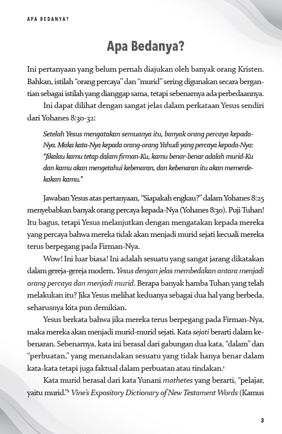 Buku Orang Percaya atau Murid? oleh Andrew Wommack