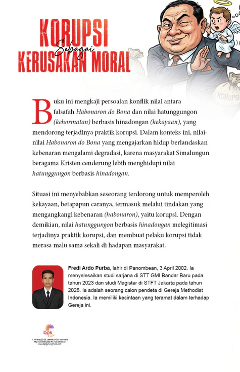 Buku Korupsi Sebagai Kerusakan Moral oleh Fredi Ardo Purba