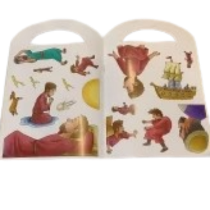 Buku Cerita Alkitab Berstriker & Mewarnai - Yunus dan Ikan Besar (Jonah and The Big Fish) - Bilingual oleh Reuben Israel