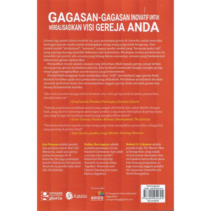 Buku DiscipleShift: Lima Perubahan yang Menolong Gereja Anda Membuat Murid yang Menghasilkan Murid oleh Jim Putman