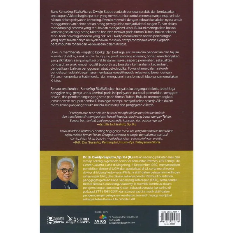 Buku Konseling Biblikal - Instrumen di Tangan Sang Penebus oleh Dwidjo Saputro