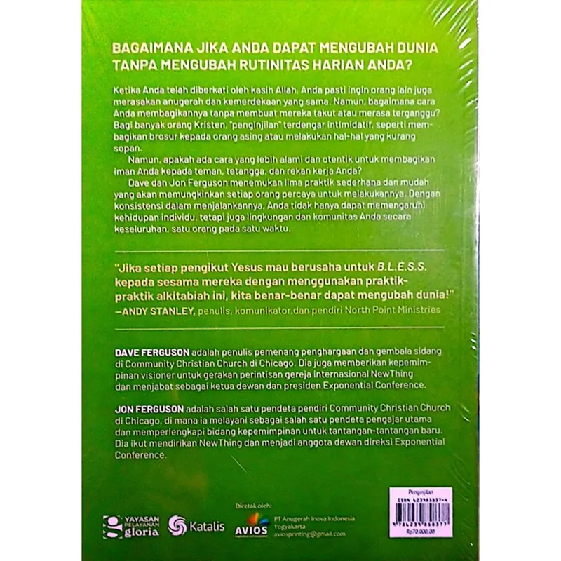 Buku B.L.E.S.S. 5 Cara Sehari-hari untuk Mengasihi Sesama dan Mengubah Dunia ( BLESS) oleh Jon Ferguson