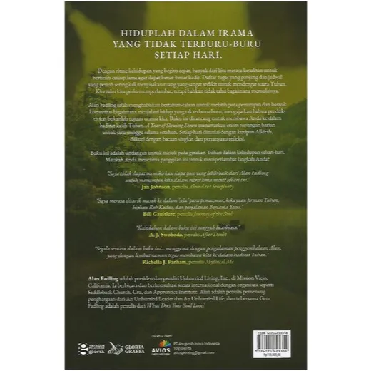 Buku A Year of Slowing Down - Renungan Harian 1 tahun bagi Hidup yang Tidak Tergesa-gesa oleh Alan Fadling