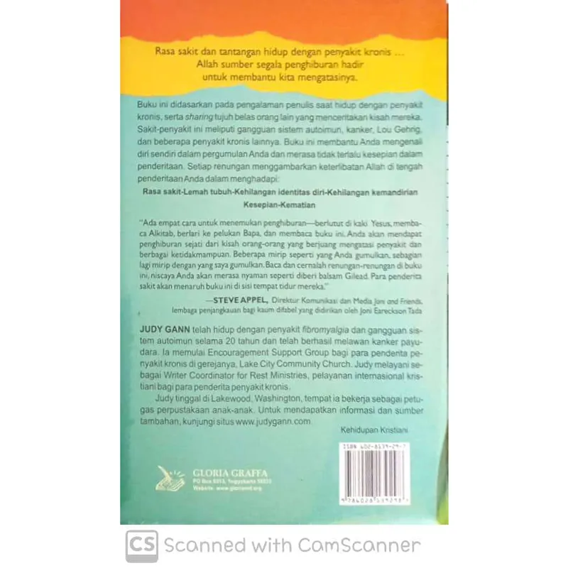 Buku Sakit Tetapi Tidak Terpuruk - Kumpulan kisah penghiburan Allah untuk orang sakit oleh Judy Gann