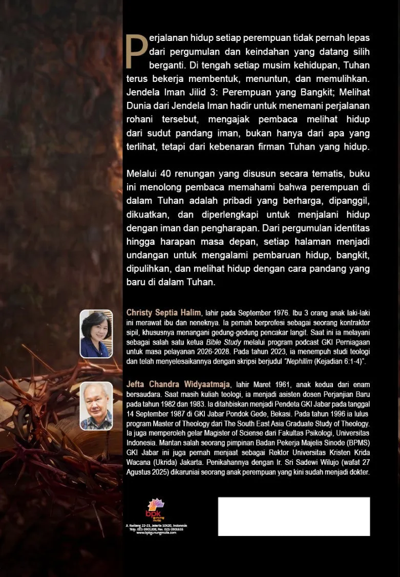 Buku Jendela Iman 3 - 40 Renungan Tentang Perempuan yang Bangkit oleh Jefta Chandra Widyaatmaja, Christy Septia Halim