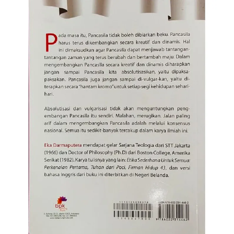 Buku Pancasila Identitas & Modernitas oleh Eka Darmaputera