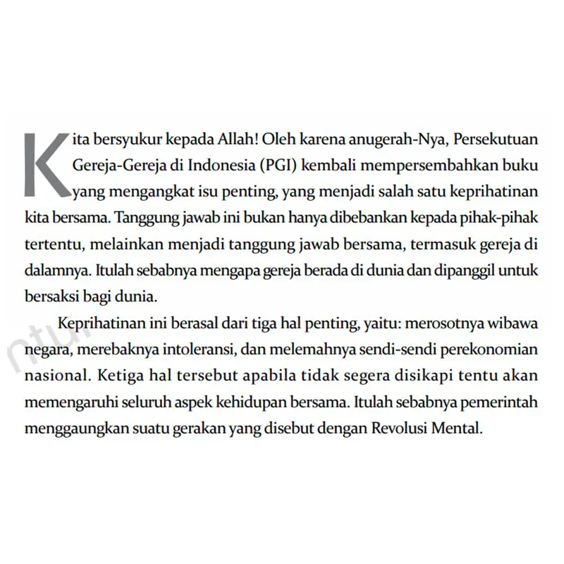 Buku Revolusi Mental - Mewujudkan Generasi yang Berintegritas, Bekerja Keras, dan Gotong Royong oleh Yudha Adi Putra