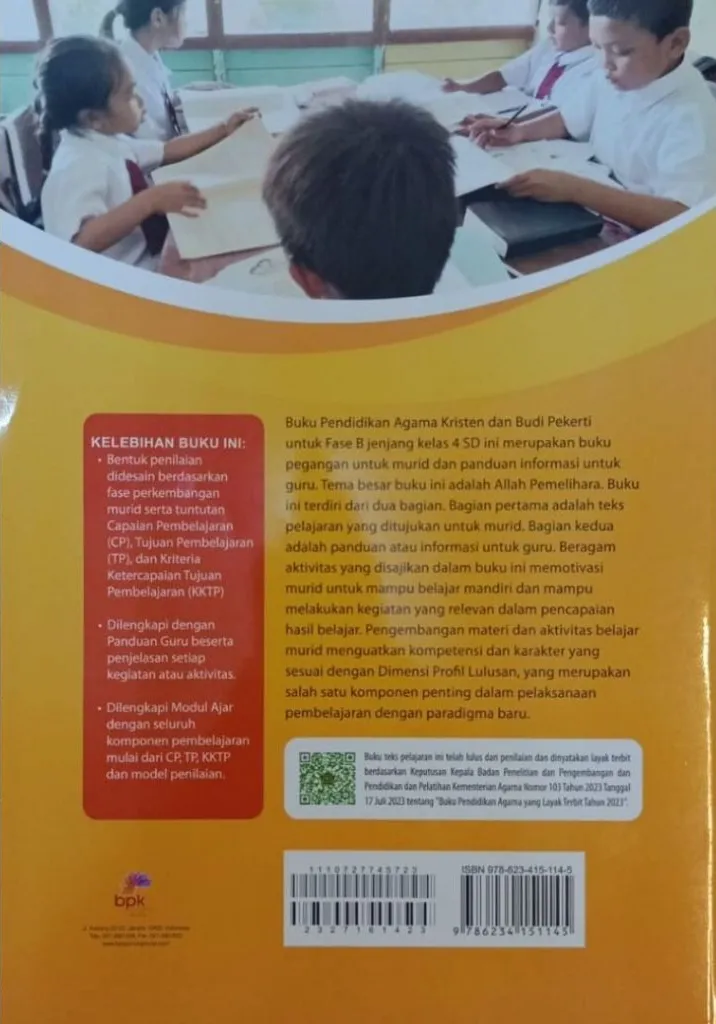 Buku Pendidikan Agama Kristen (PAK) & Budi Pekerti Kurikulum Merdeka Edisi Revisi Kelas 4 SD - Buku Sekolah