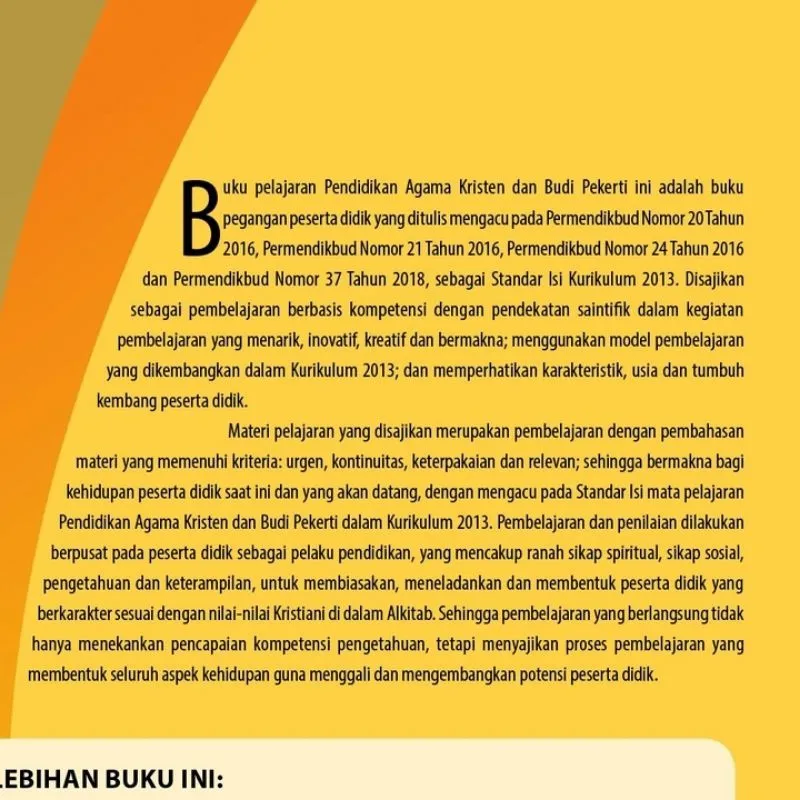 Buku Pendidikan Agama Kristen (PAK) & Budi Pekerti Kurikulum Merdeka Edisi Revisi Kelas 10 SMA - Buku Sekolah